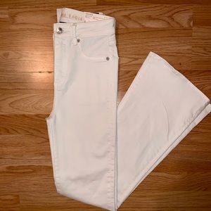 American Eagle High Waisted White Flared Jeans